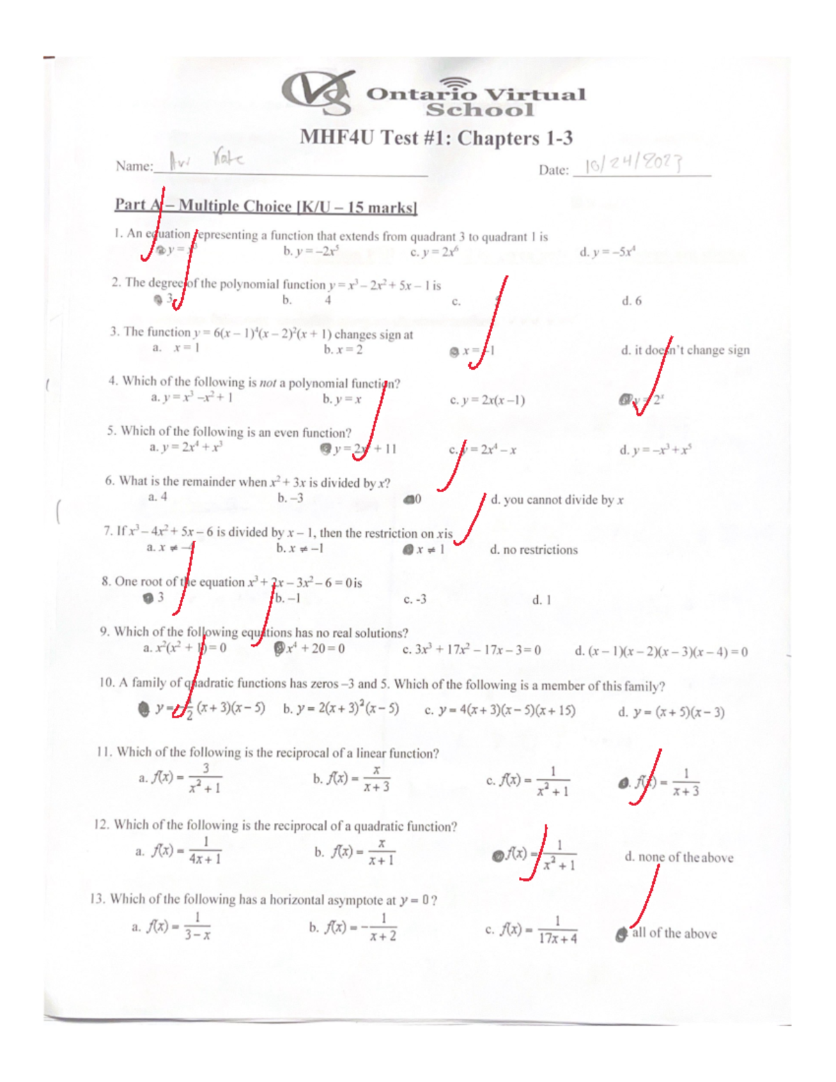 TEST 1 OVS functions 12 - Studocu