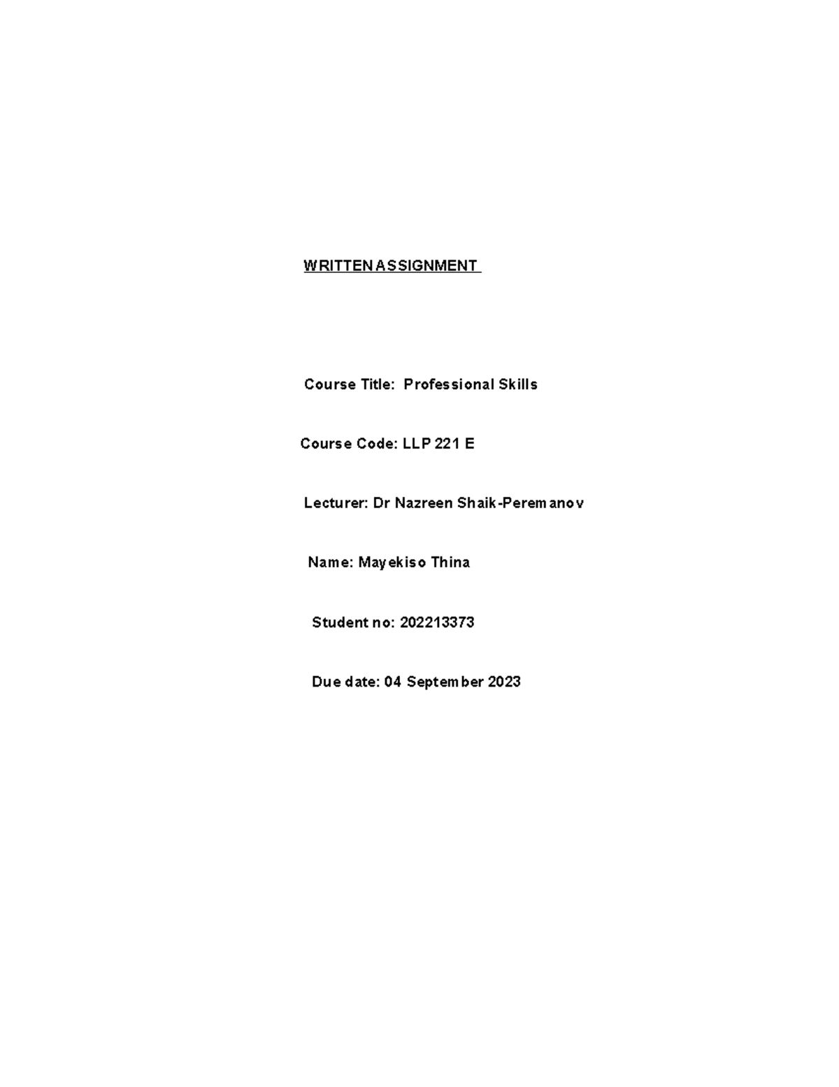 Professional Ethics and Skills Assignment 1 (Auto Recovered) - WRITTEN ...