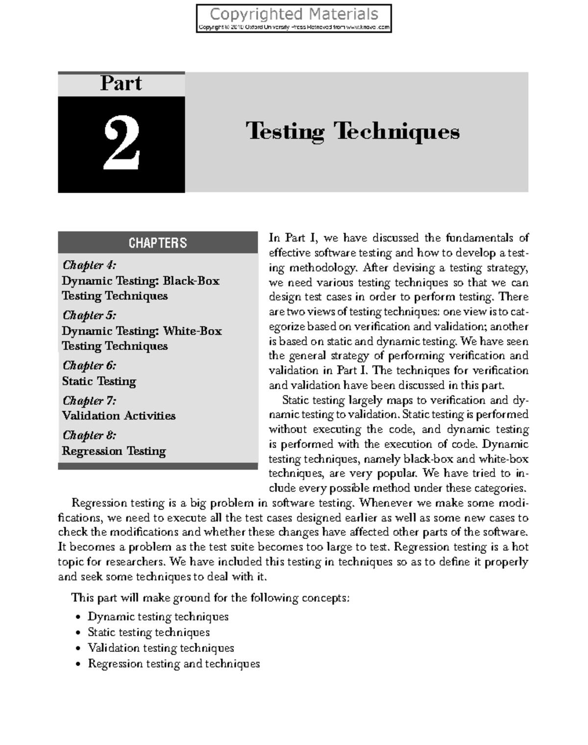 Black Box Testing-1 - book chapter - In Part I, we have discussed the ...