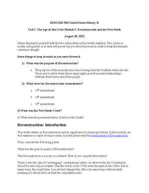HIST1302 Unit 1 Module 2 Race and Empire - HIST1302-500 United States ...
