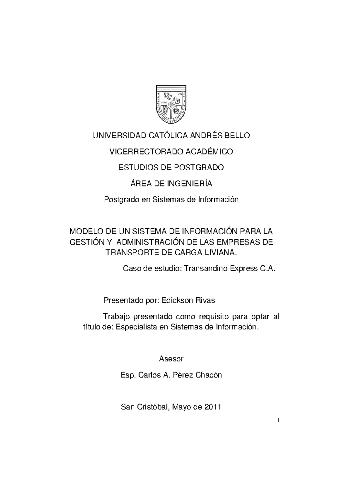 AAS2300 - Apuntes De Clases - I UNIVERSIDAD CATÓLICA ANDRÉS BELLO ...