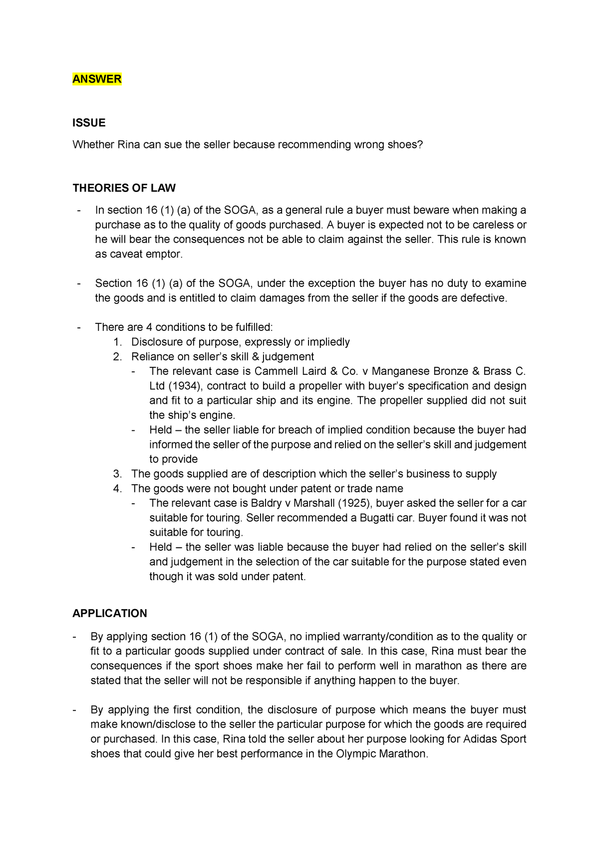 Assessment 2 LAW299 - Fhyufassbhgcjyuqekc - Business Law - UiTM - Studocu