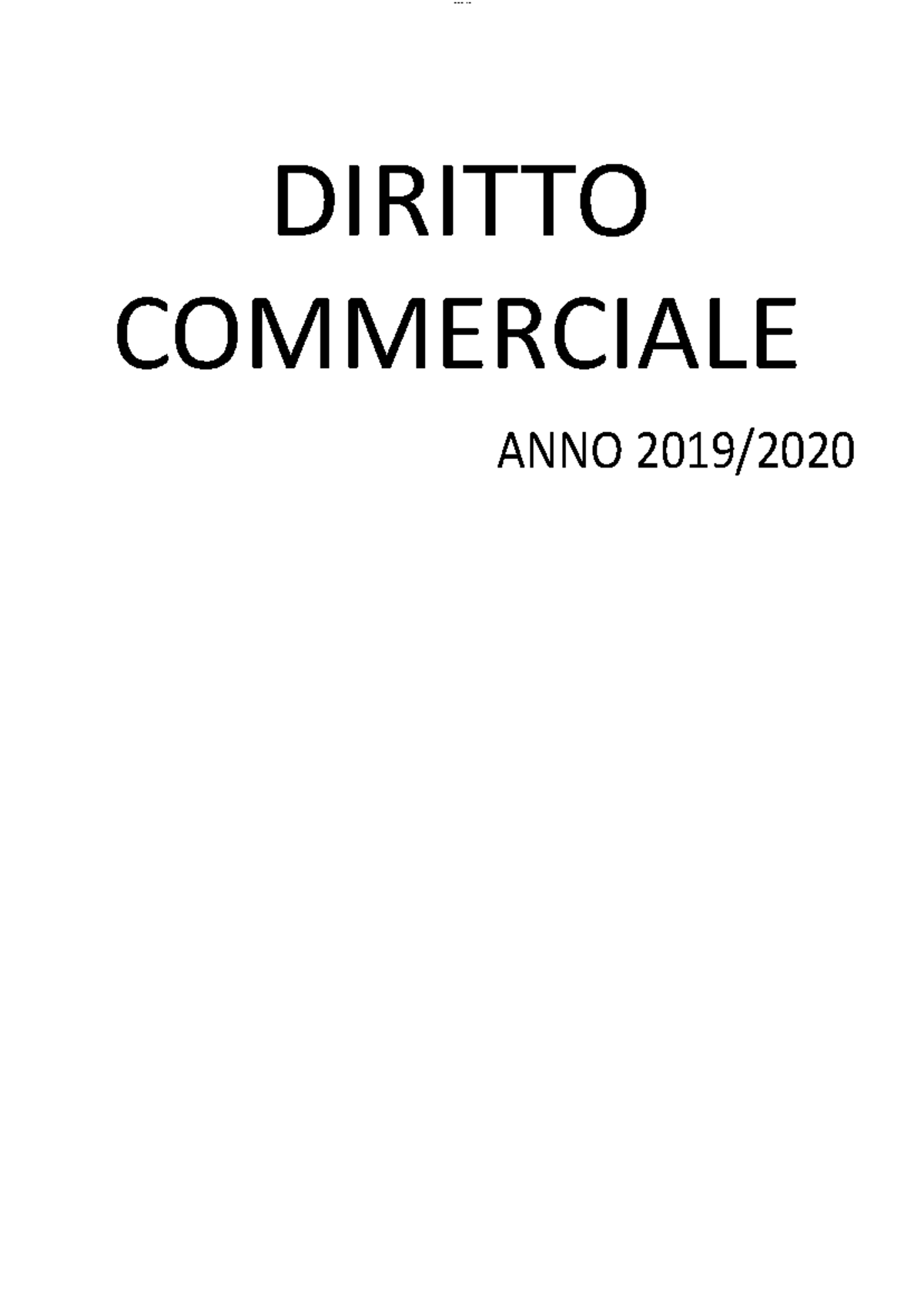 Riassunto Diritto Commerciale (campobasso) - Lomoar Cpsd