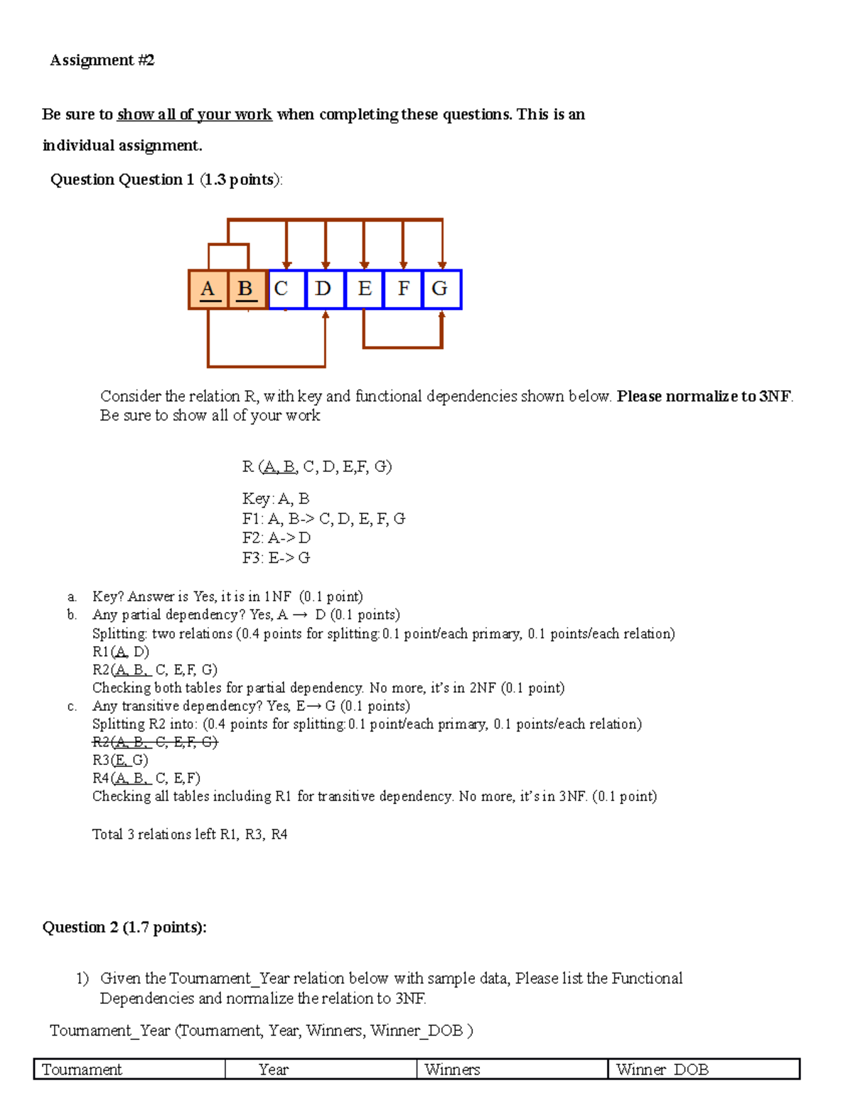 CIS3400 Assignment 2 answer - Assignment Be sure to show all of your ...