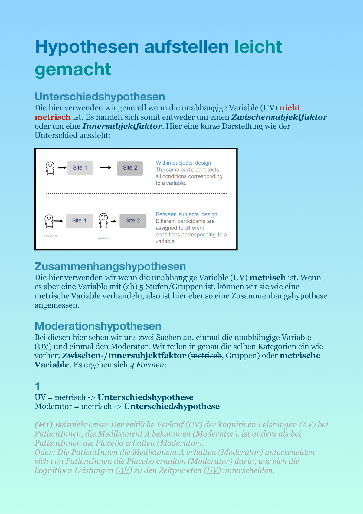 bachelor thesis hypothese aufstellen