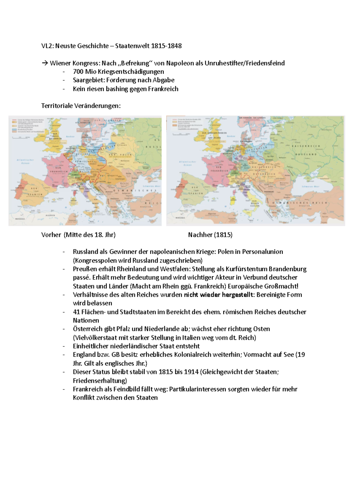 Zusammenfassung Neuste Geschichte - VL2: Neuste Geschichte ...