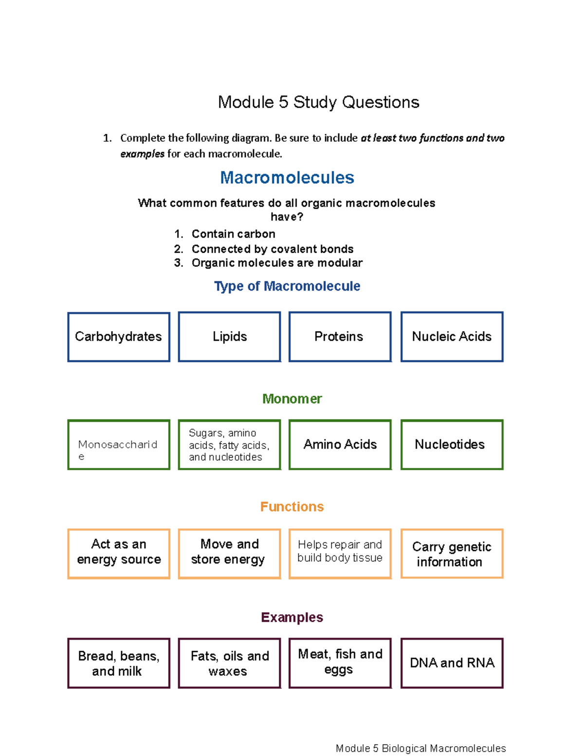 Module 5 Study Questions - Module 5 Study Questions 1. Complete The ...