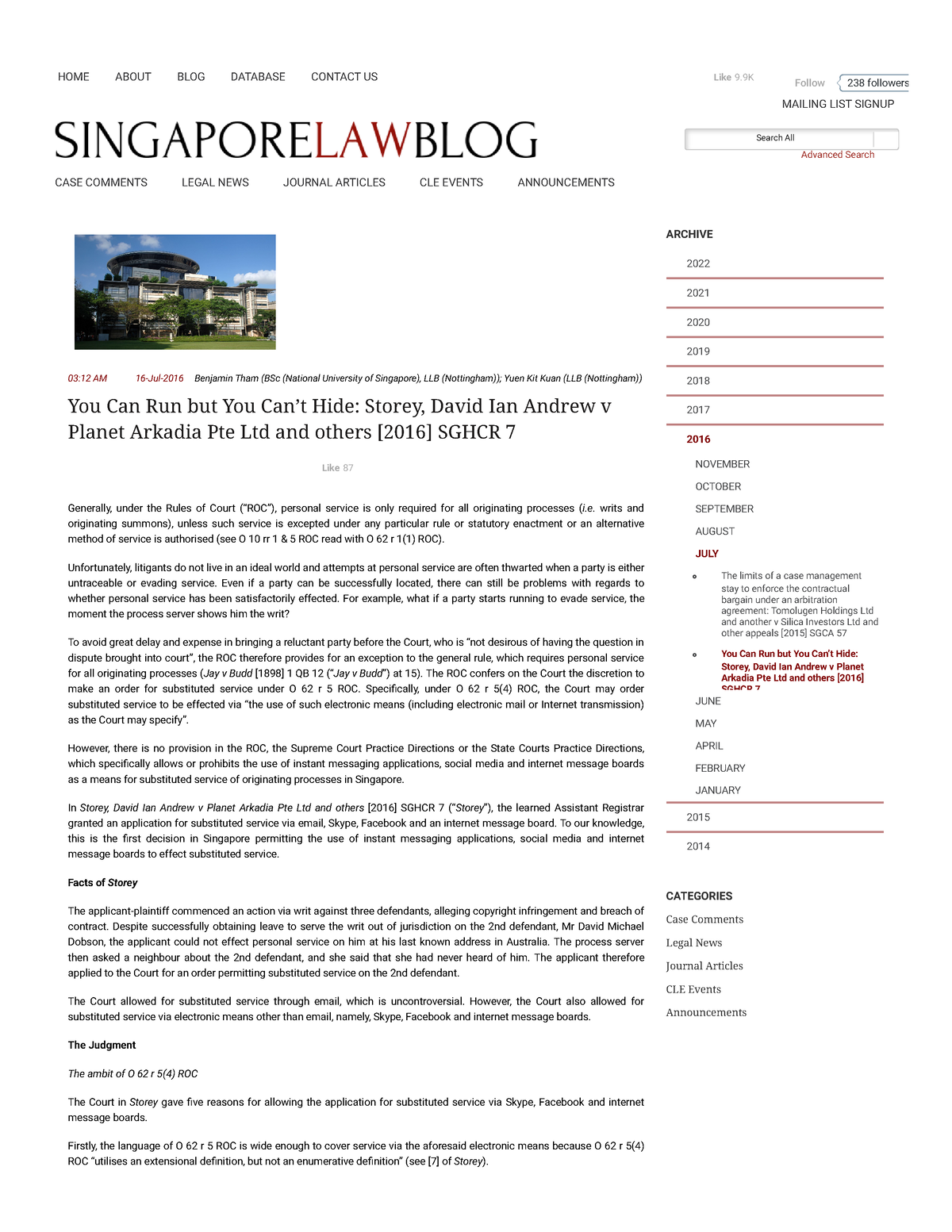 singapore law on assignment