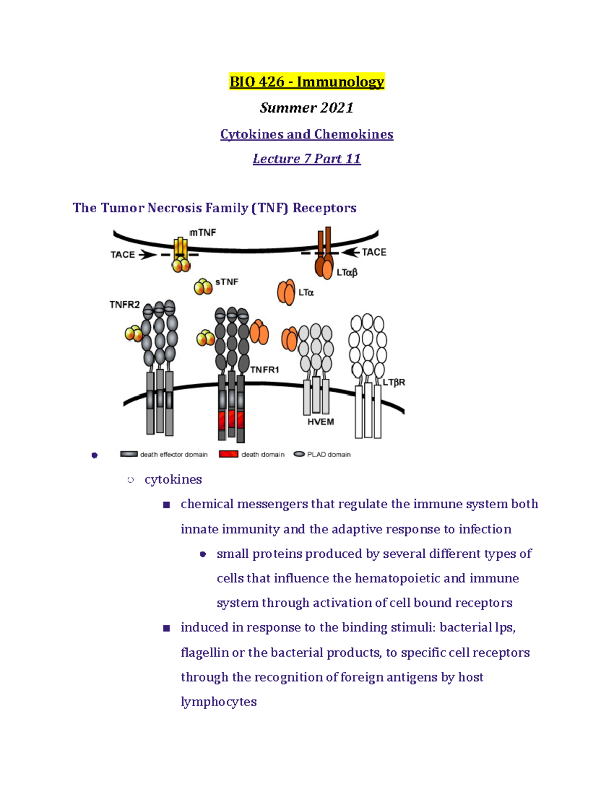 BIO 426 Lecture 7 Part 11 - Summer 2021 - BIO 426 - Immunology Summer ...