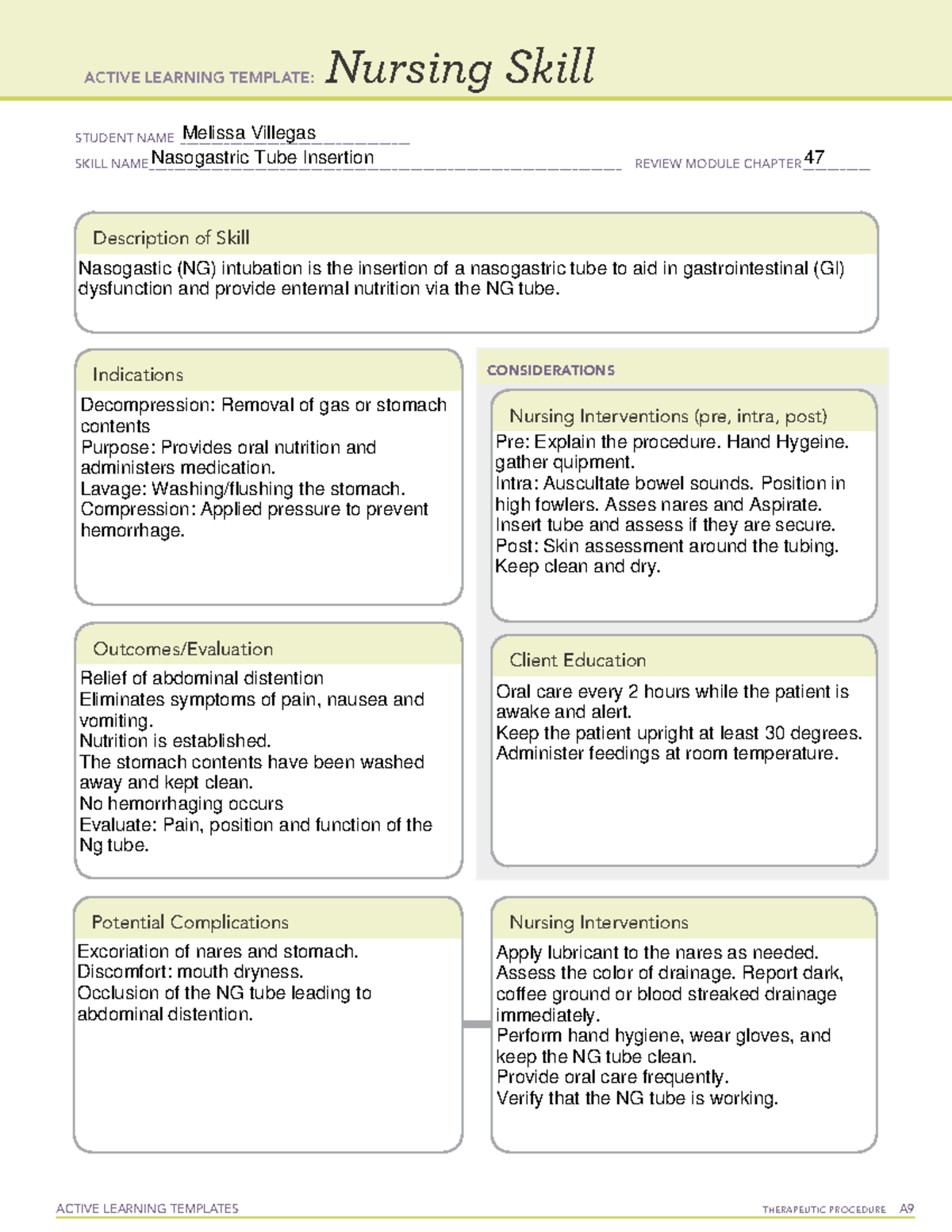 Active Learning Template (NG tube Insert) - ACTIVE LEARNING TEMPLATES ...