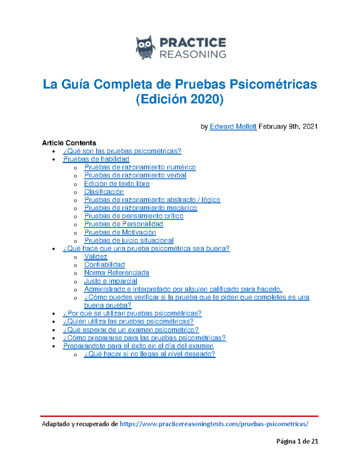 U2 Pruebas Psicometricas - Adaptado y recuperado de ...