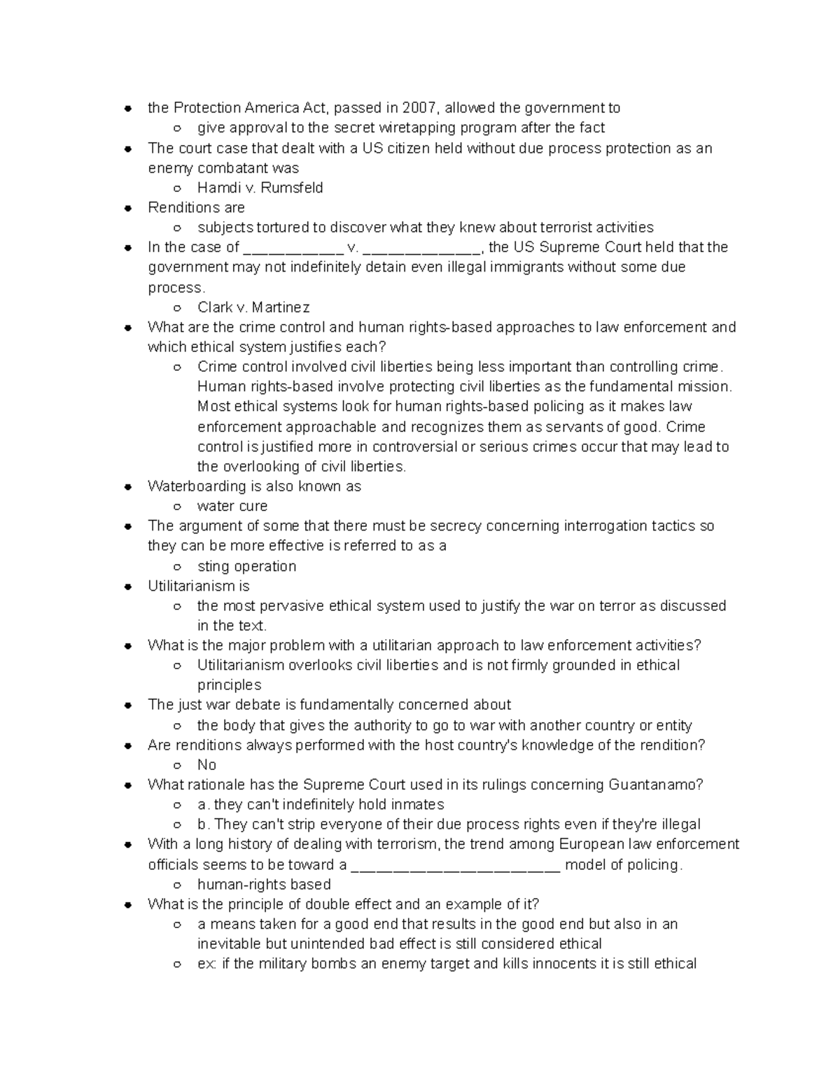 CJ 280 Section 4 - the Protection America Act, passed in 2007, allowed ...