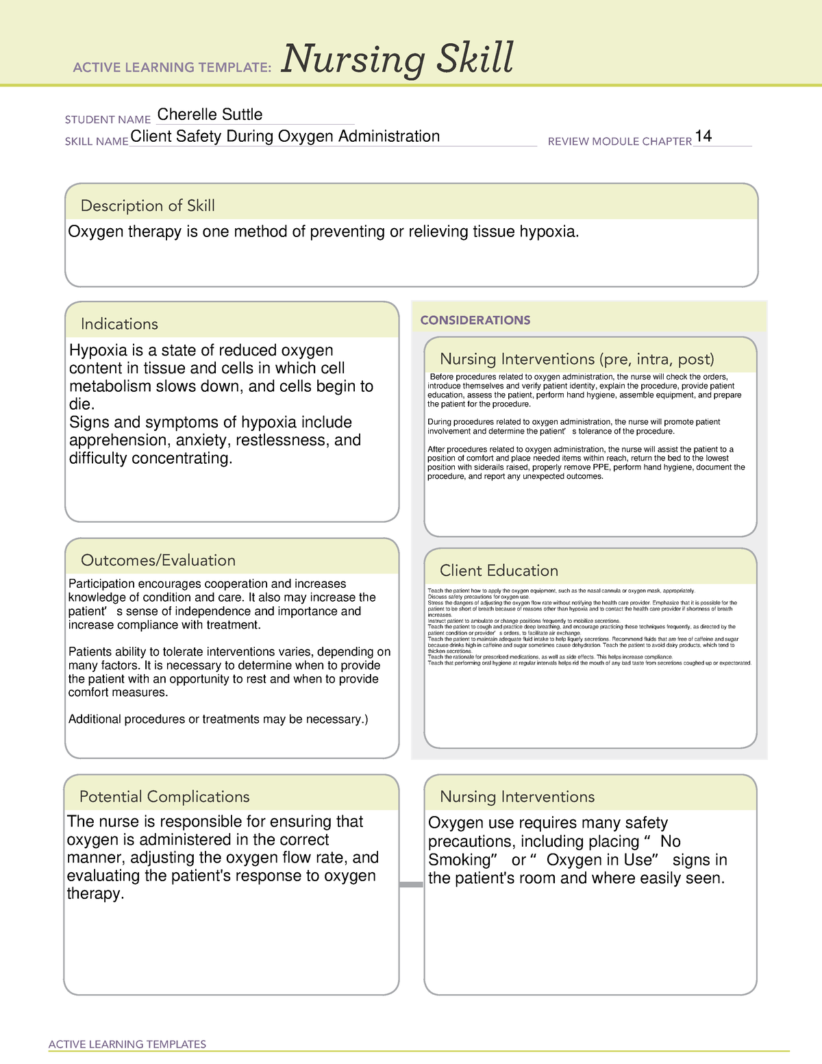 FR Client Safety During Oxygen Administration - 102 - ACTIVE LEARNING ...