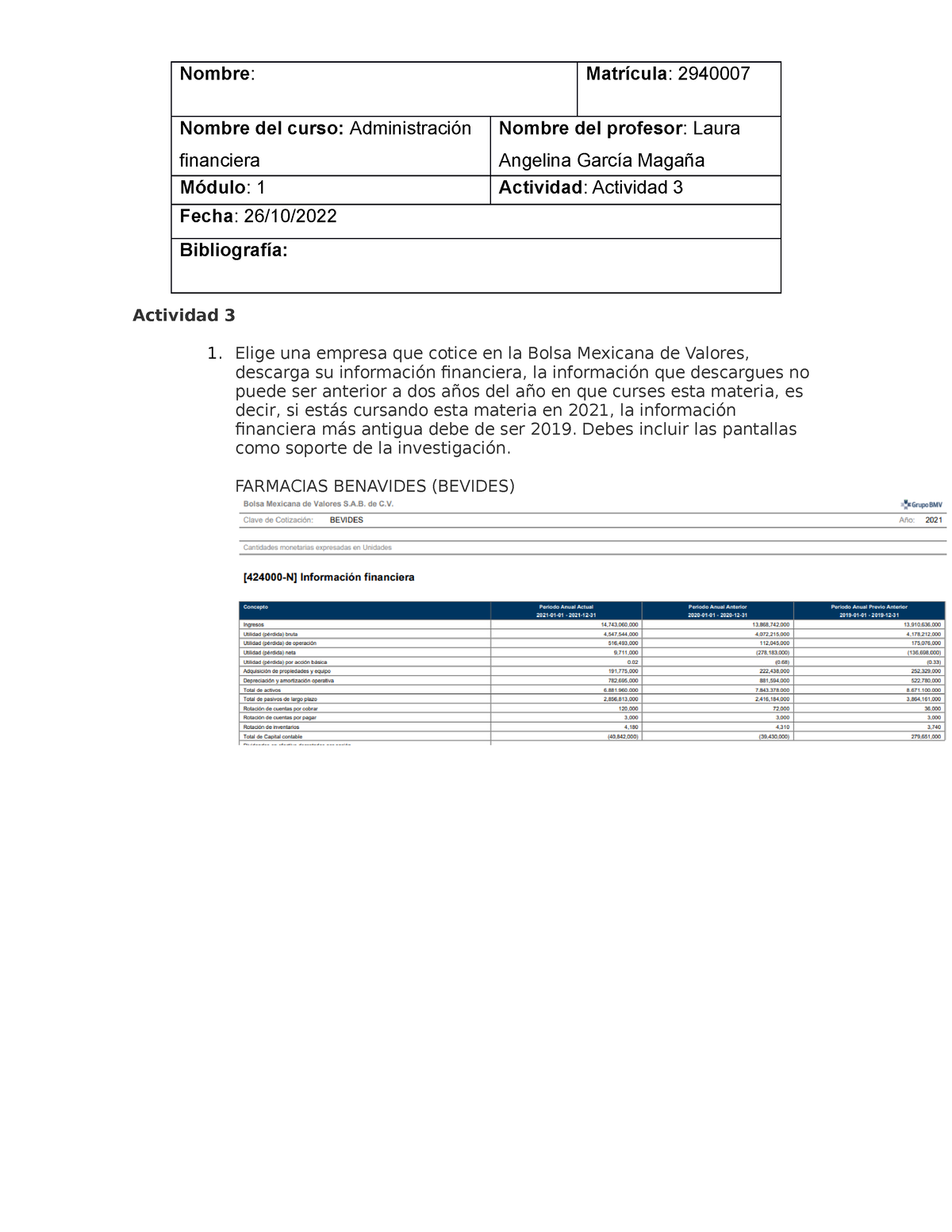 Actividad Administracion Financiera Actividad Elige Una Empresa Que Cotice En La Bolsa