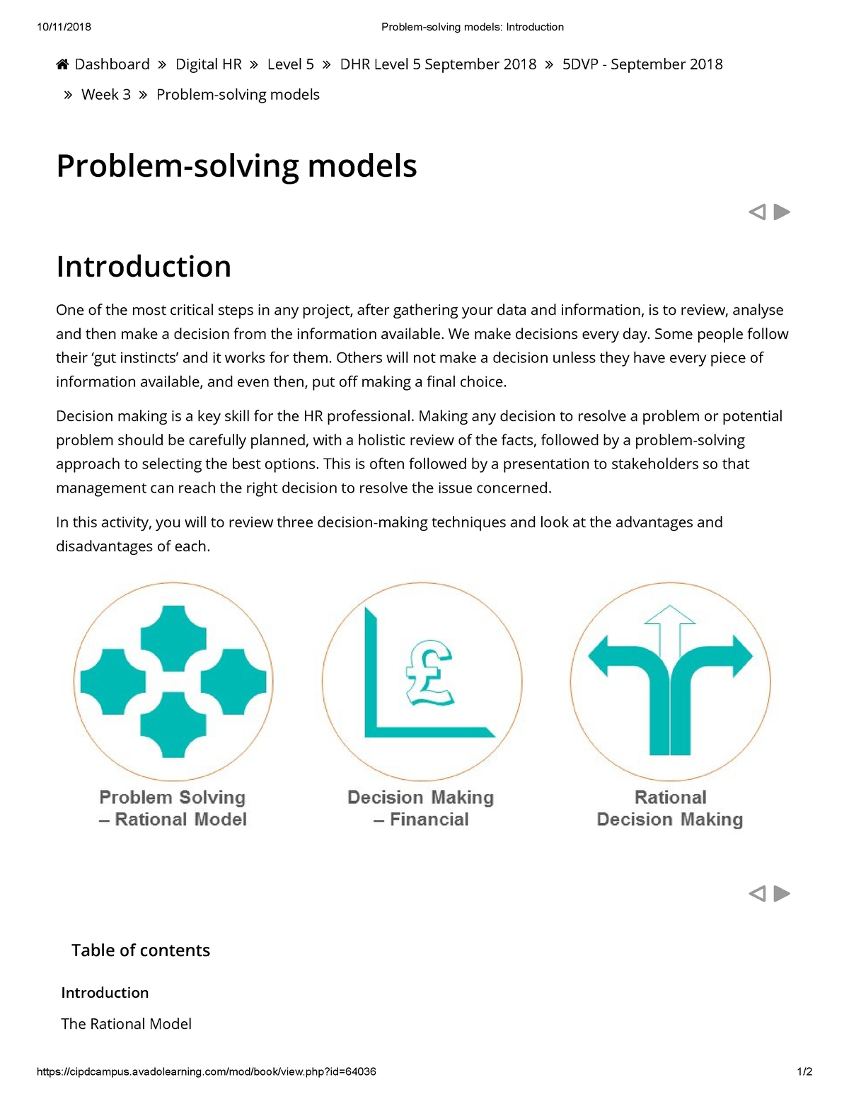 chapter 1 introduction to problem solving and mathematical models