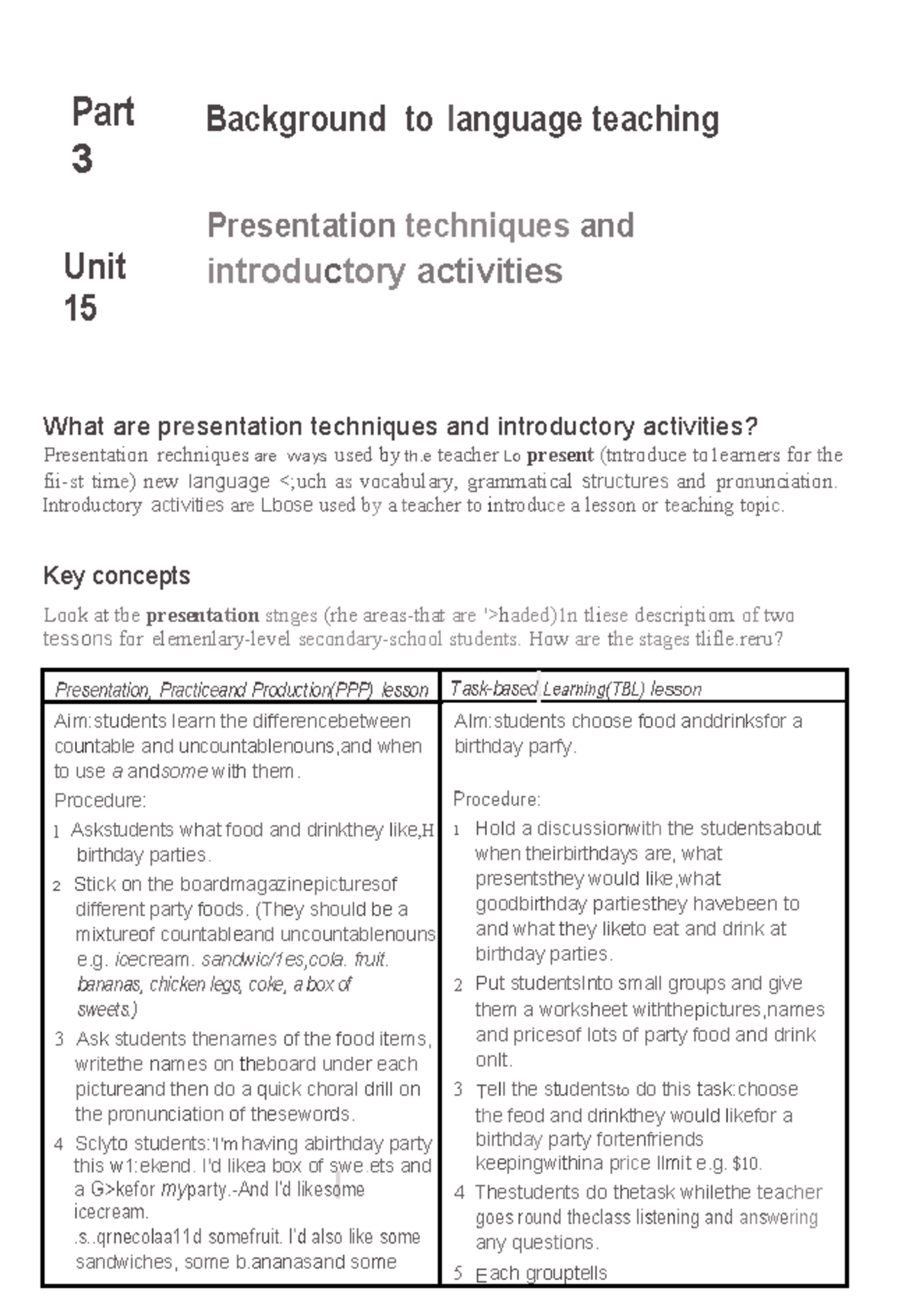 [3.1] Presenting new language items Cambridge The TKT Teaching ...