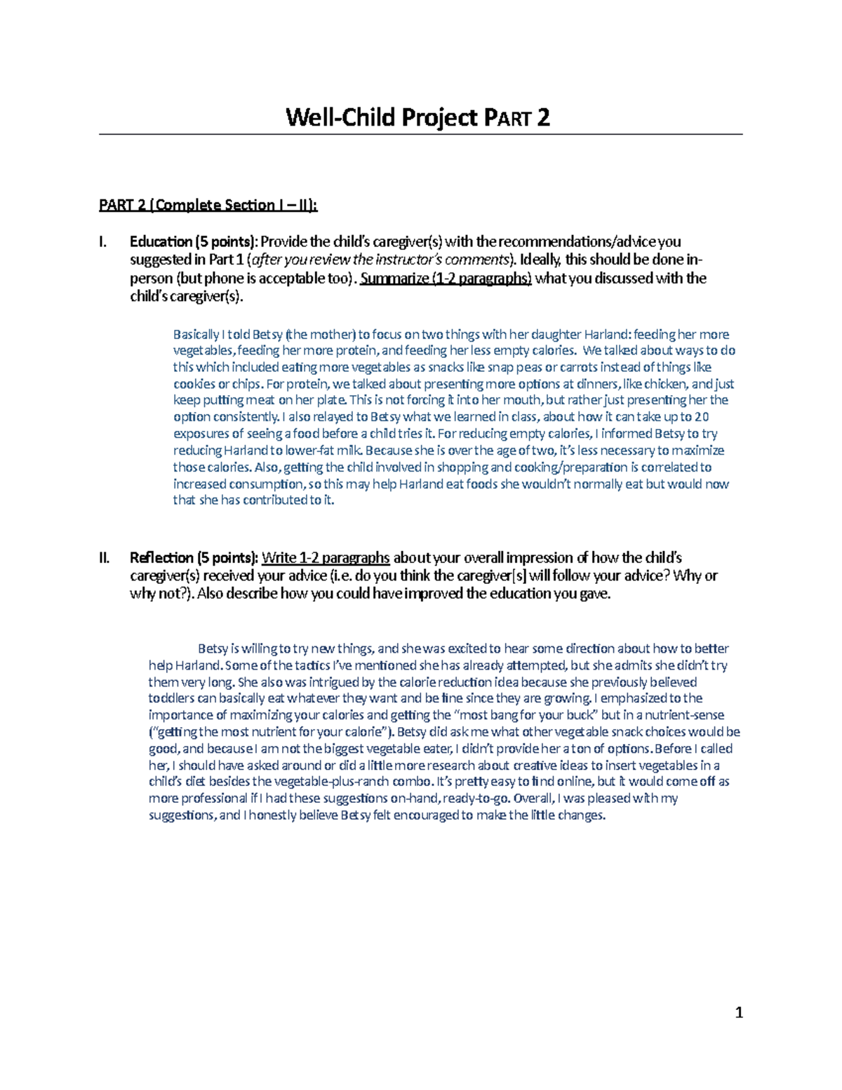 Well Child Project PART 2 - Well-Child Project PART 2 PART 2 (Complete ...