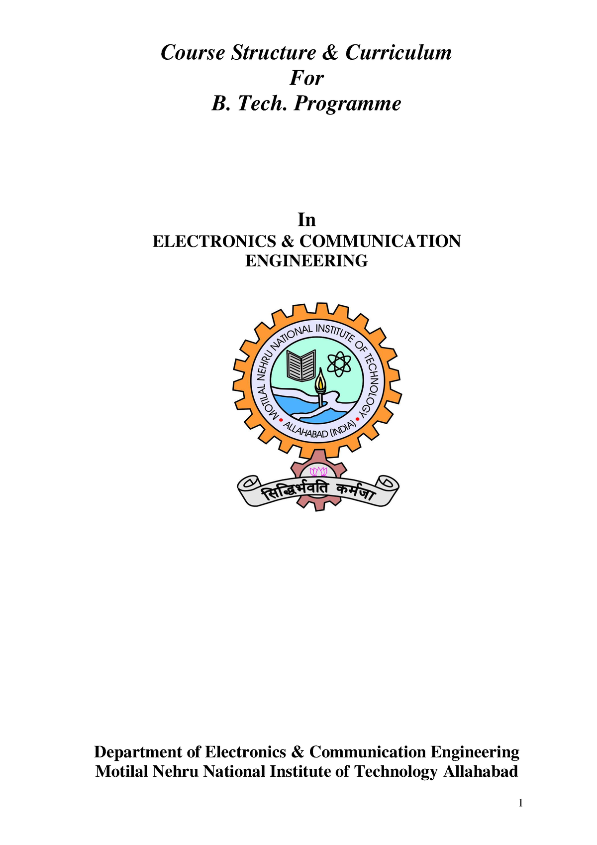 Electronics And Communication Engineering - Course Structure ...