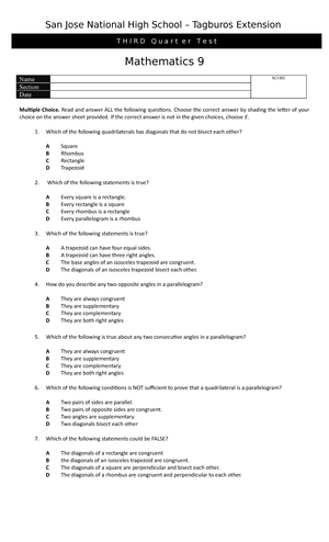 Science 1st quarter - A module for grade 8 students (wth answer keys ...