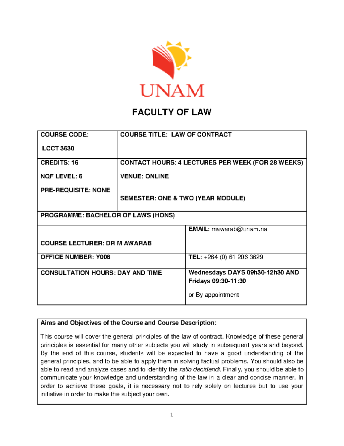 course-outline-for-law-of-contract-2023-faculty-of-law-course-code