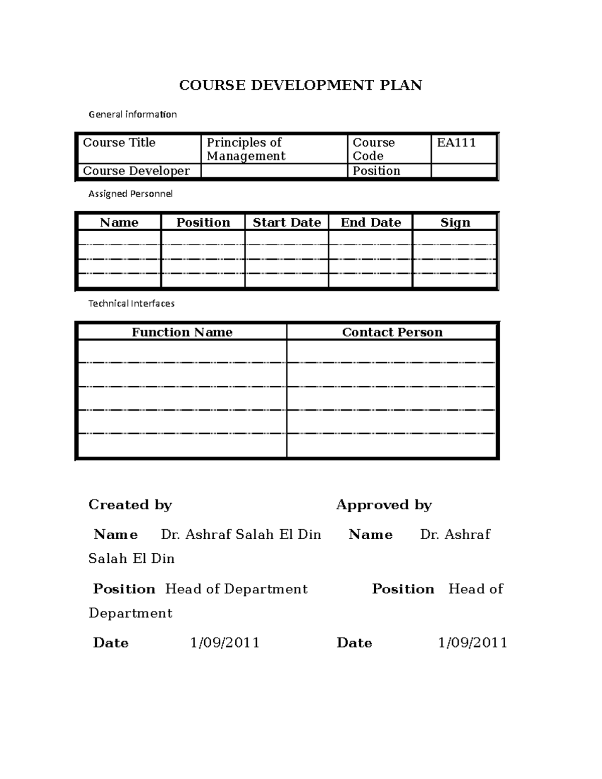 77 43525 EA111 2013 3 1 1 mngt 1 - COURSE DEVELOPMENT PLAN General ...