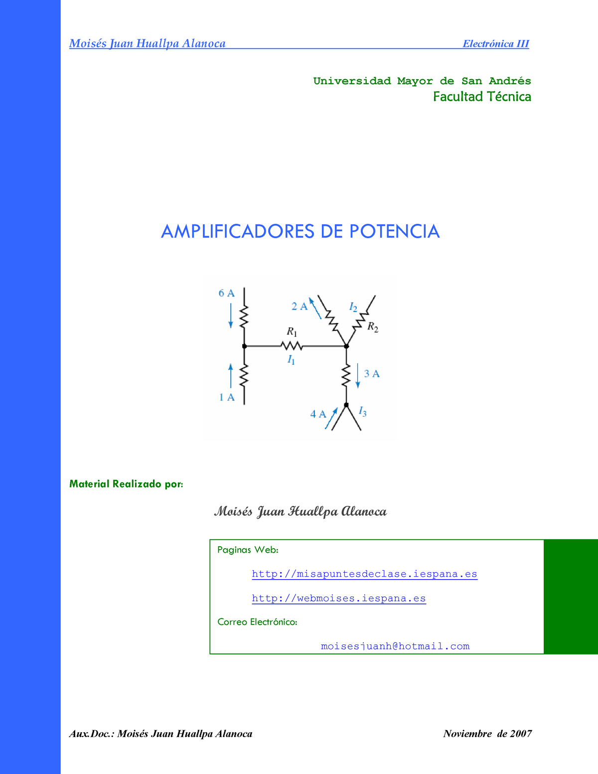 Amplificadores De Potencia - Universidad Mayor De San Andrés Facultad ...