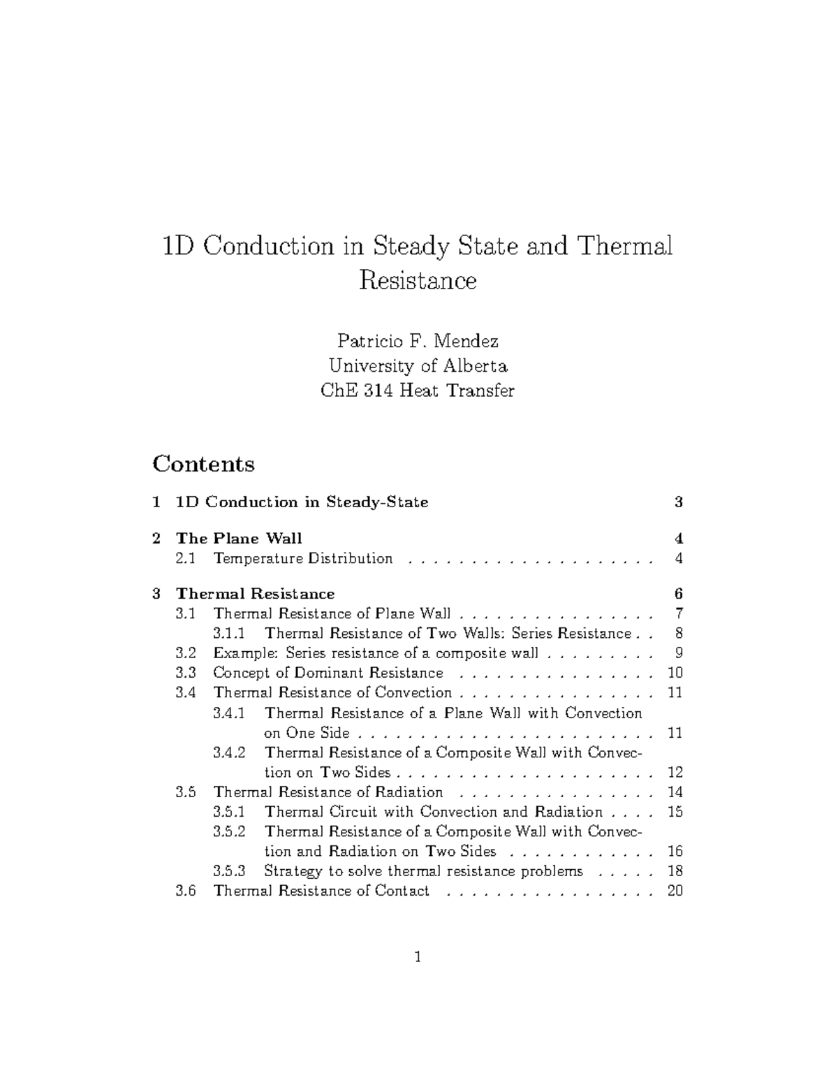 Steady-state conduction 1D thermal resistance - 1D Conduction in Steady ...