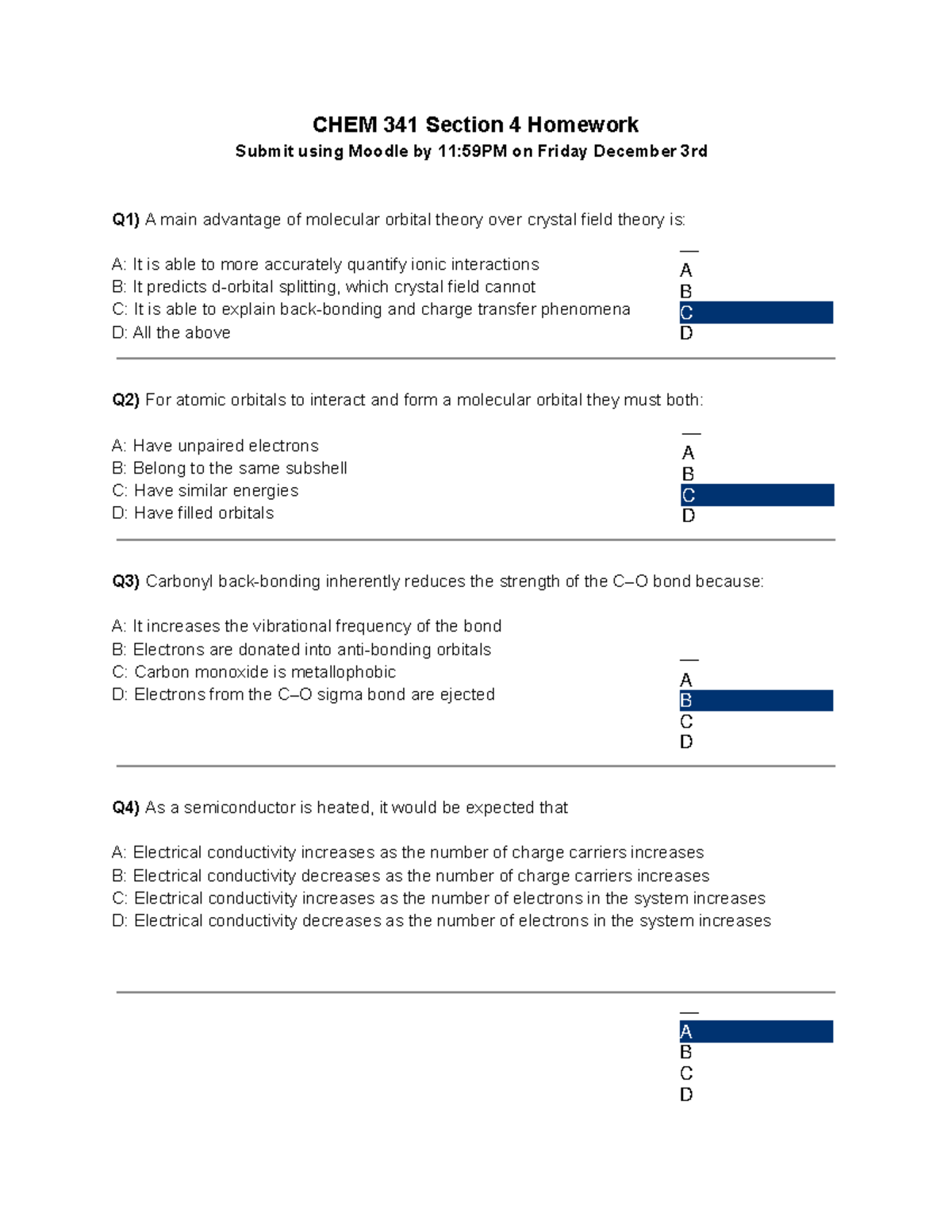 HW 4 - Homework Problem Set With Solutions - CHEM 341 Section 4 ...