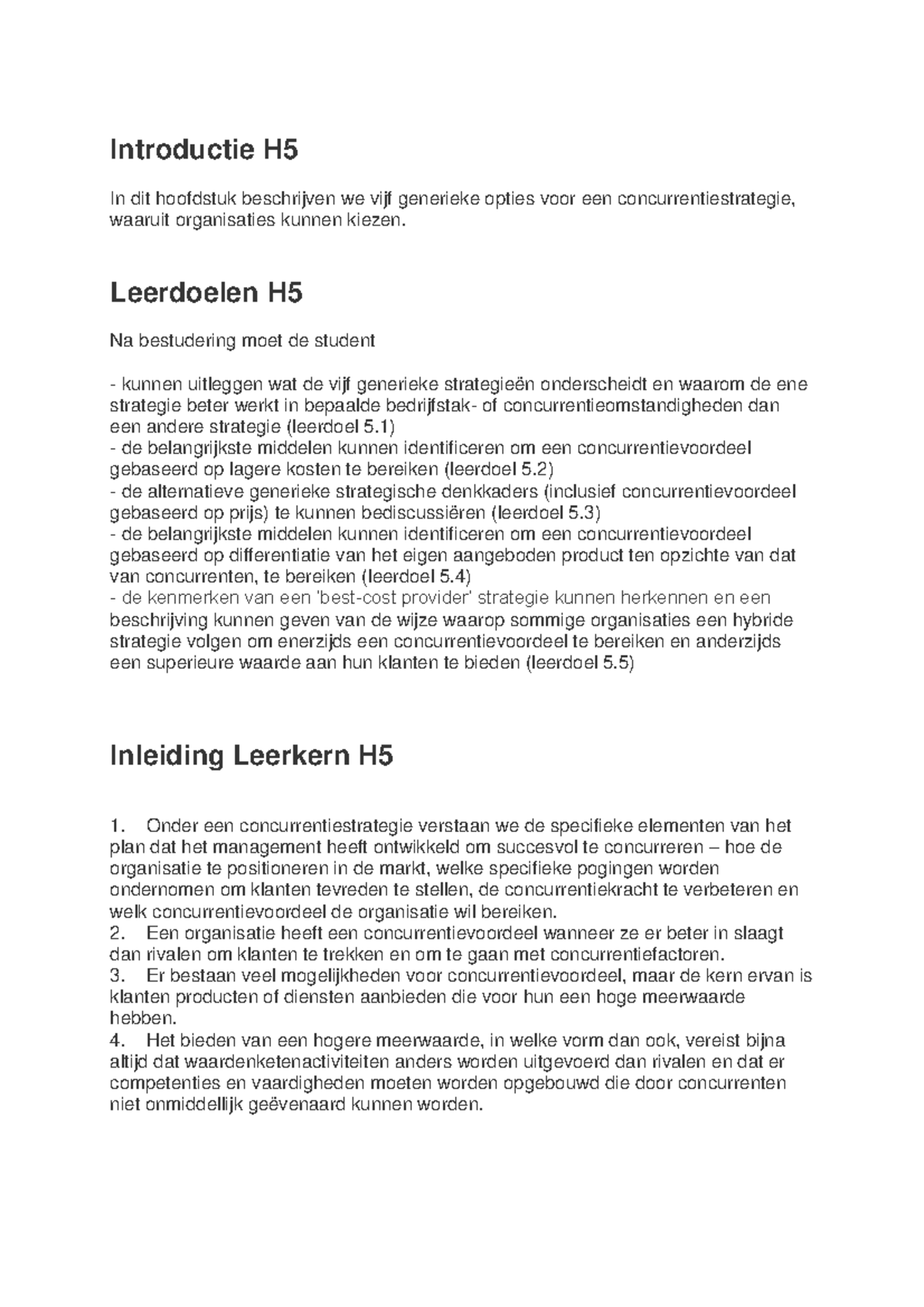 Leerteksten Summary H5 - Warning: TT: Undefined Function: 32 ...