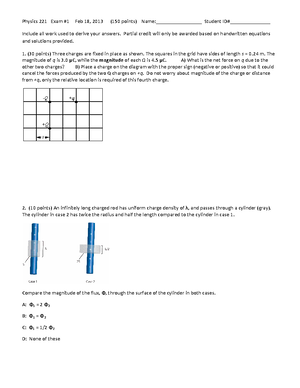 Phys 221 Mock Exam II With Solutions-2 - Phys 221 Mock Exam For Midterm ...