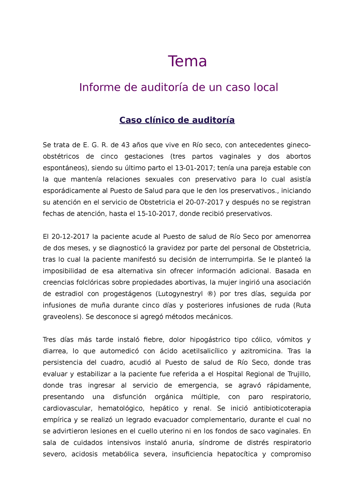 Caso Practico De Auditoria Administrativa Pdf 5869