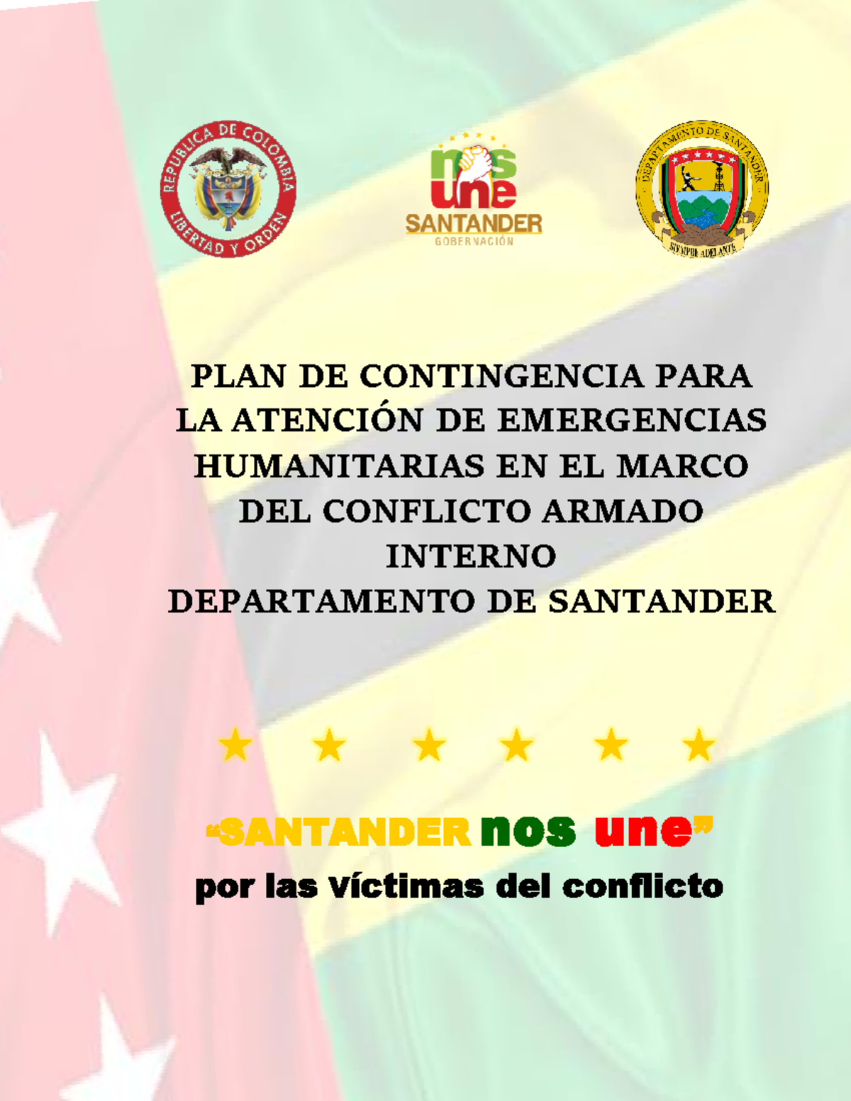 Plan contingencia departamental 2016 1 1 - EMERGENCIAS HUMANITARIAS EN ...