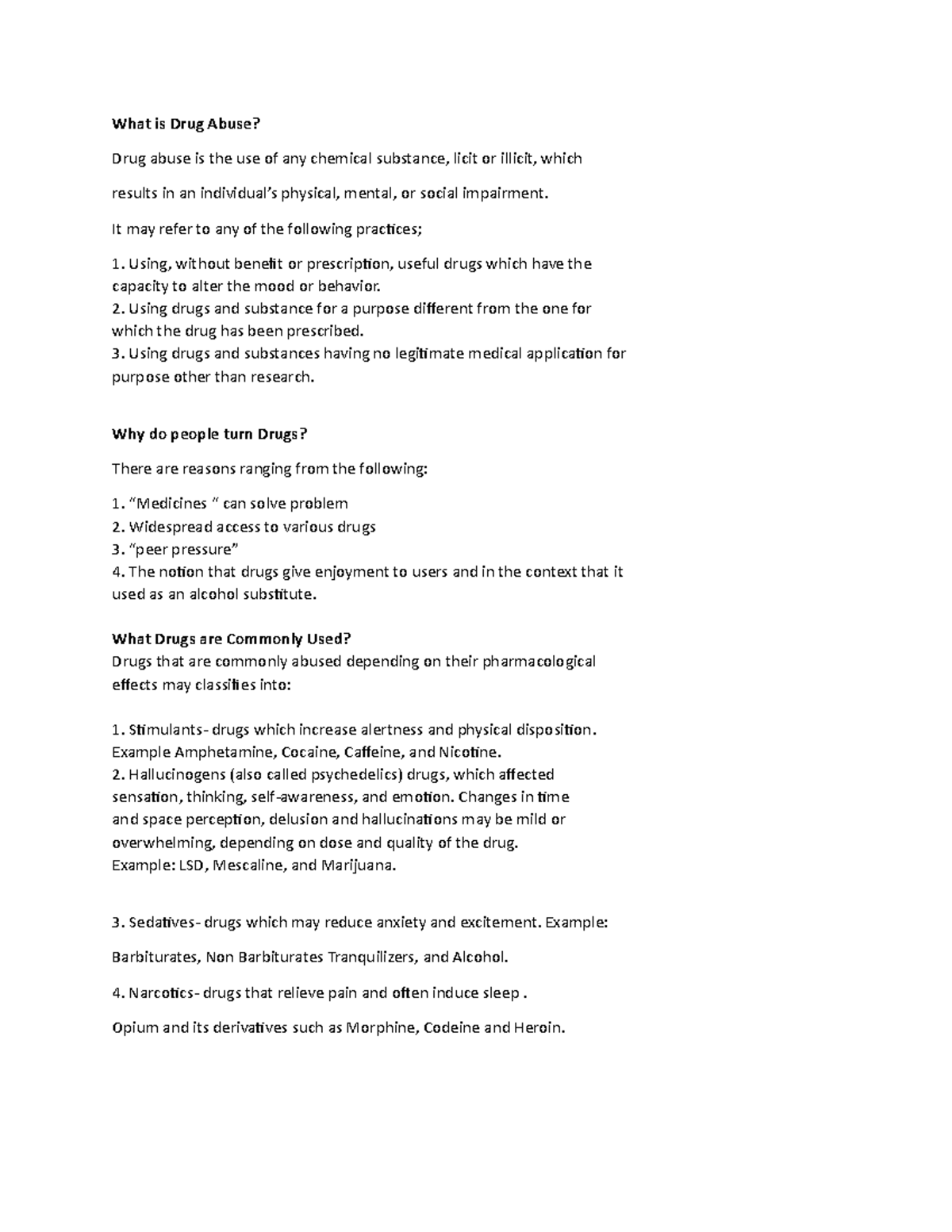 What is Drug Abuse - What is Drug Abuse? Drug abuse is the use of any ...