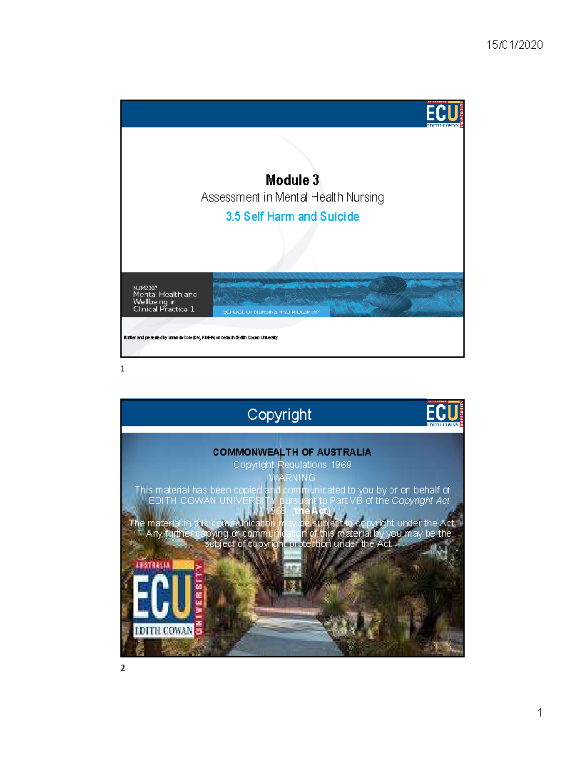 Module 3.5 Student lecture notes 2 slides - Module 3 Assessment in ...