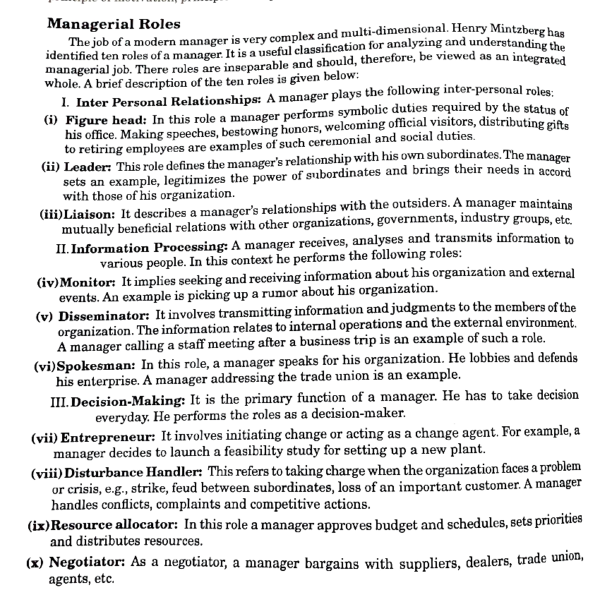 Managerial Roles - Managerial Roles Thejob ofa modern manager is very ...