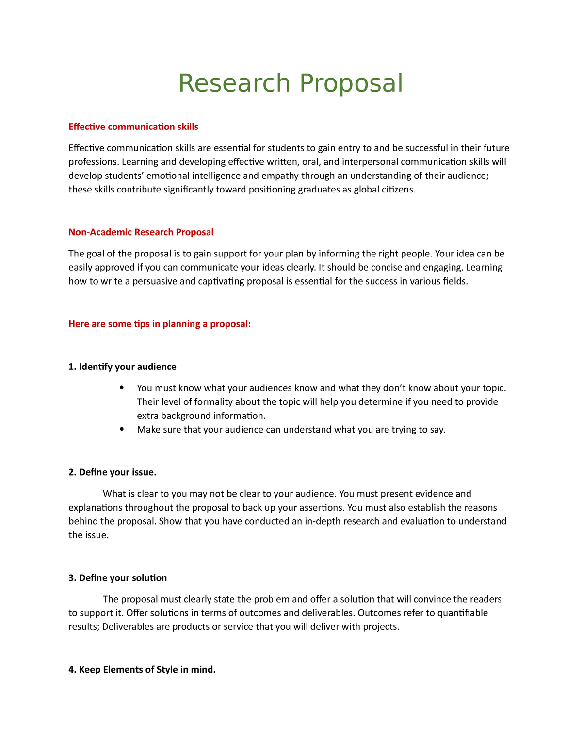 research proposal topics in communication