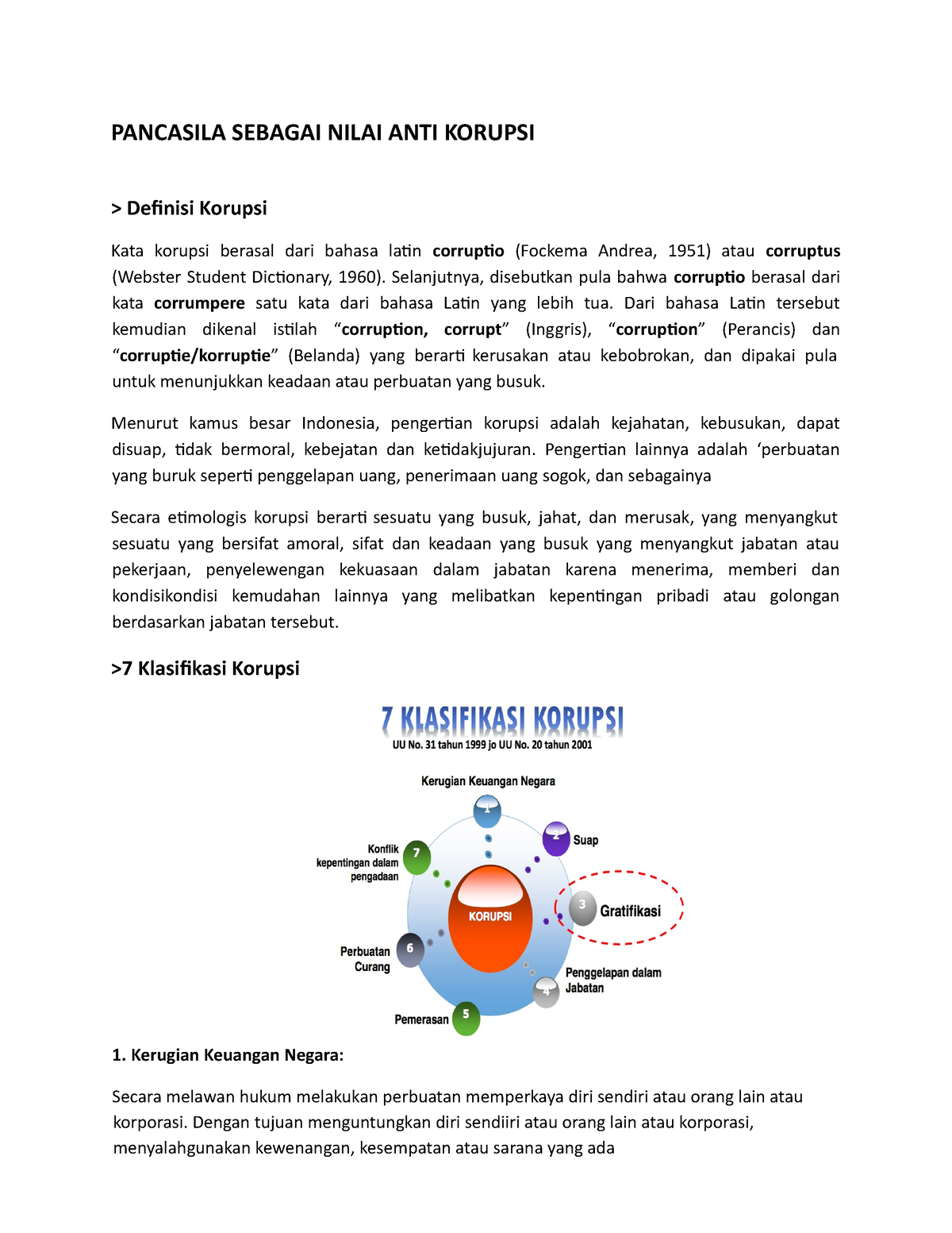 Pancasila Sebagai Nilai Anti Korupsi - PANCASILA SEBAGAI NILAI ANTI ...