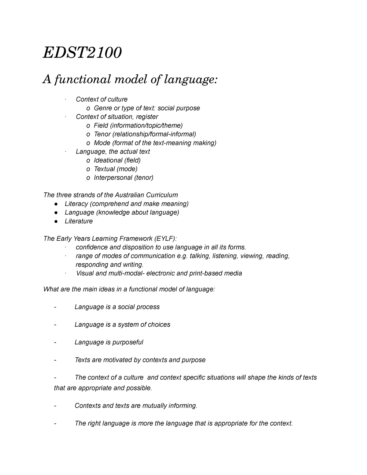 edst2100-lecture-notes-1-4-edst-a-functional-model-of-language