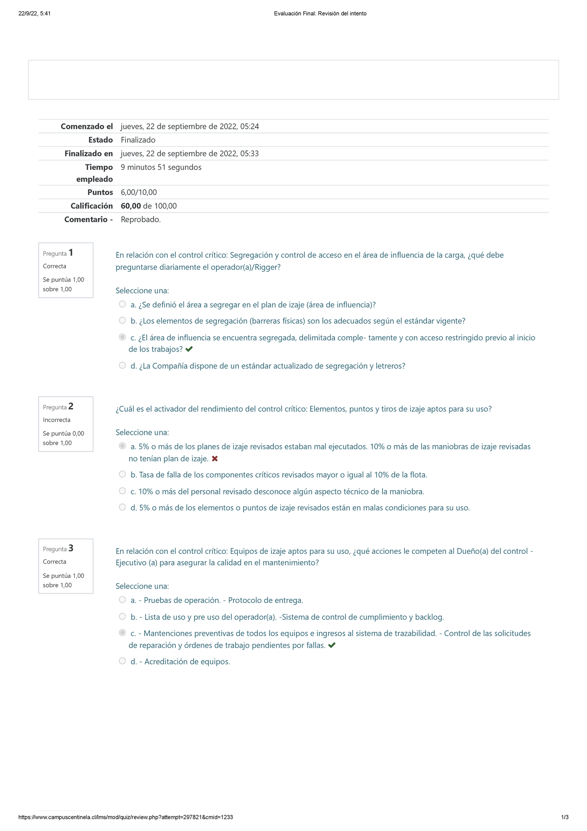 Evaluación Final Revisión Del Intento - 22/9/22, 5:41 Evaluación Final ...