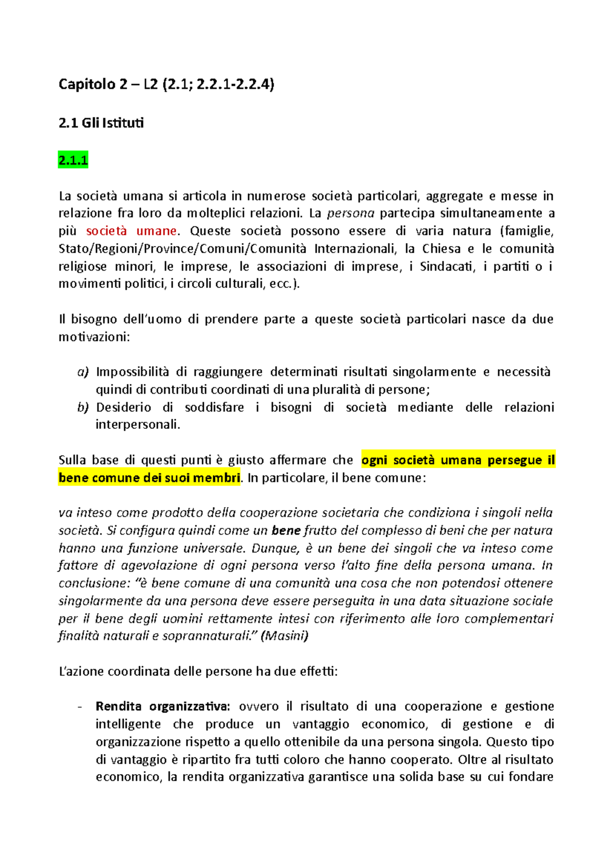 Capitolo 2 - L2 Economia Aziendale - Capitolo 2 – L2 (2; 2.2.1-2.2) 2 ...