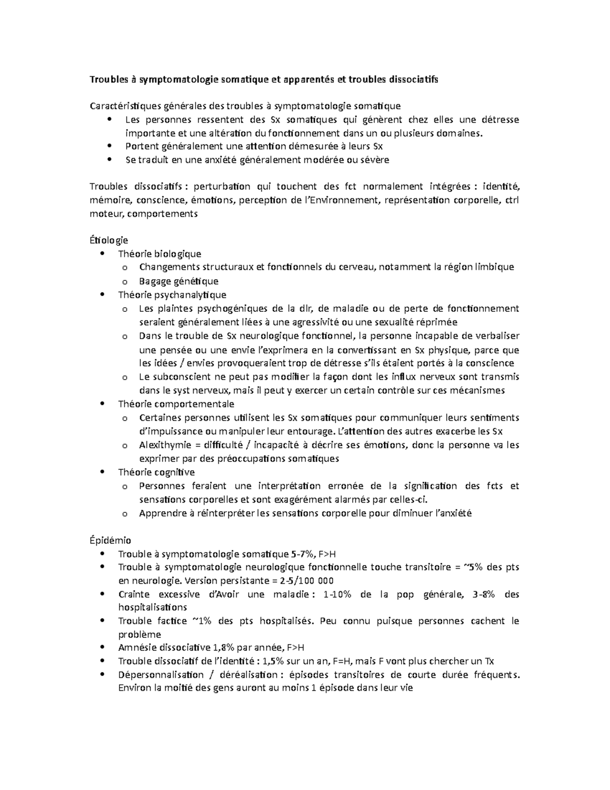 Chapitre-13-SM - Résumé Lecture Santé Mentale - Troubles à ...