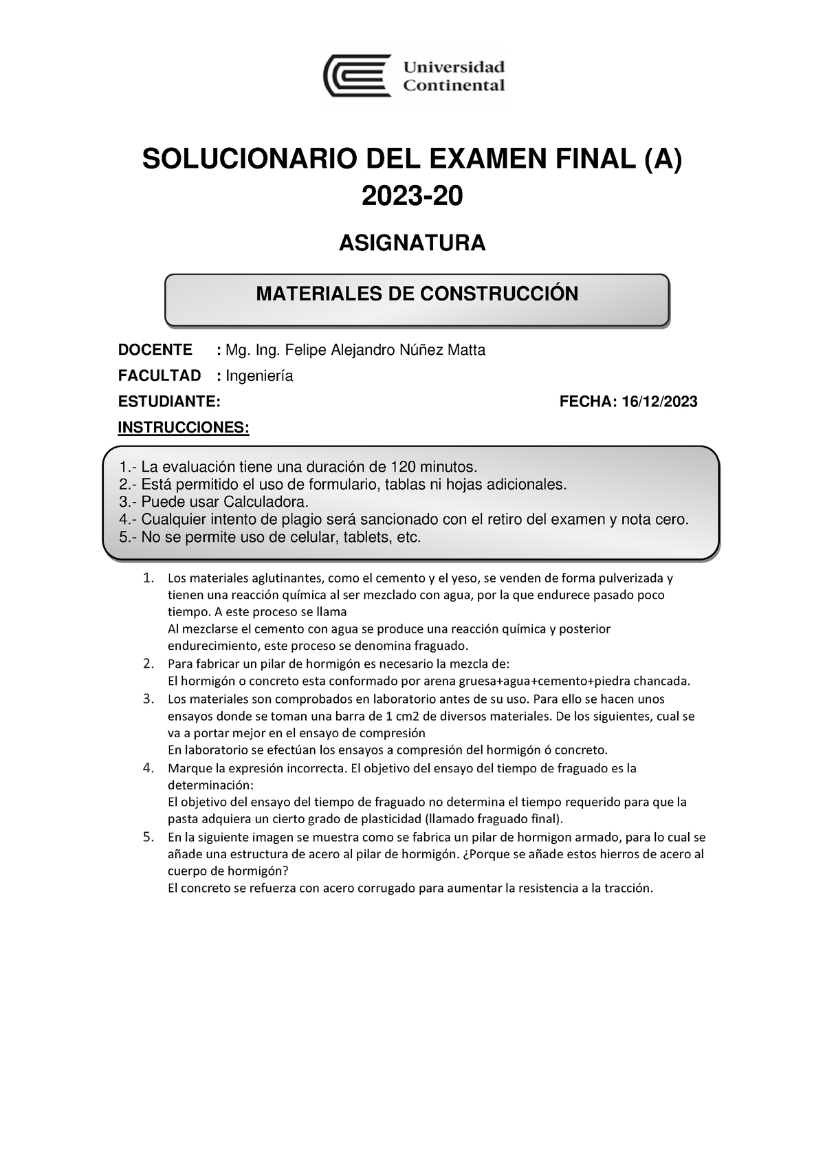 Solucionario DEL Examen Final 2023-20 B - SOLUCIONARIO DEL EXAMEN FINAL ...