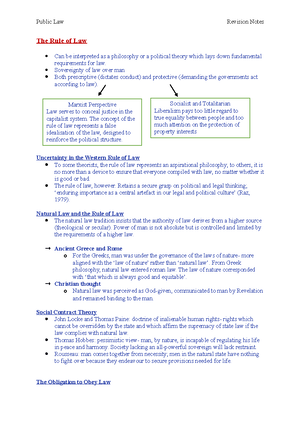 Separation of Powers Revision Notes - A political theory, not a legal ...