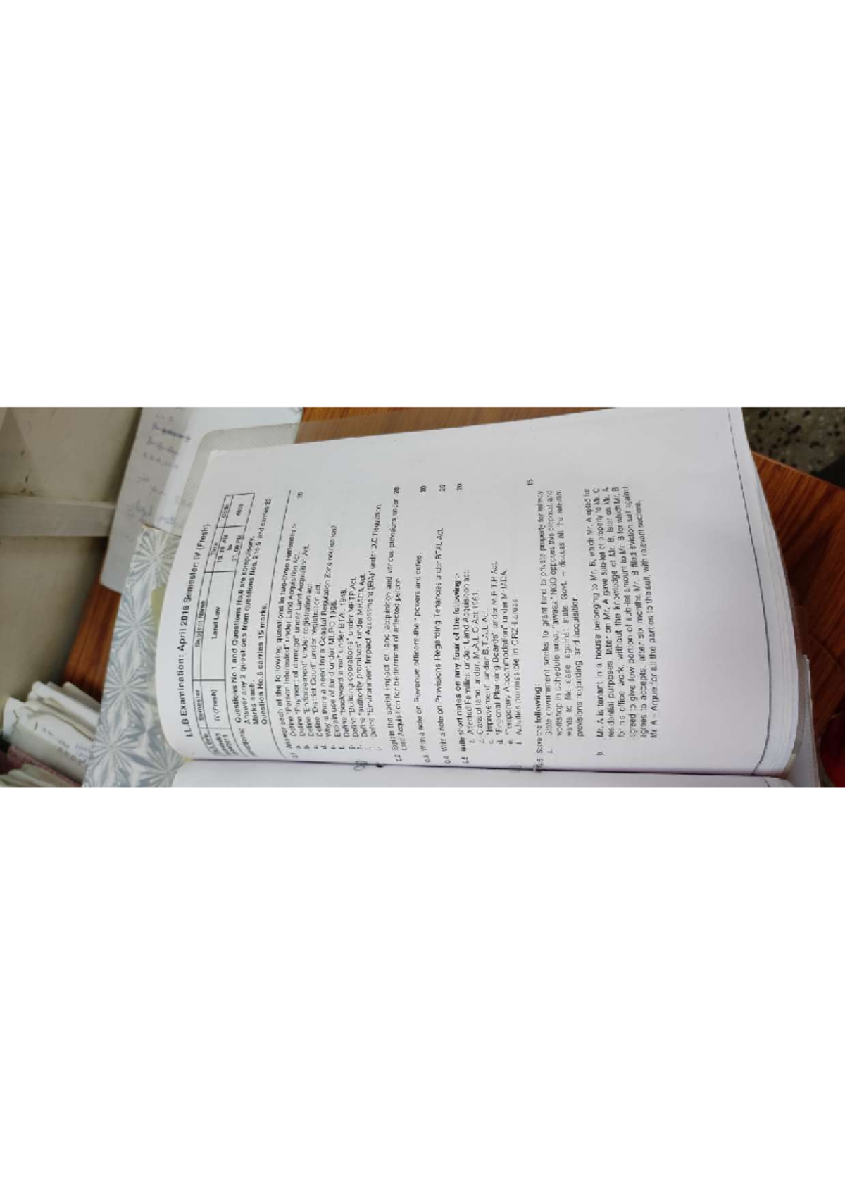 Land Laws Q. Papers - Studocu