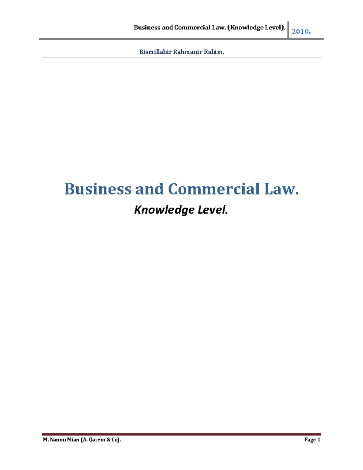 Commercial Law & Industrial Law.pdf - Business law - Studocu