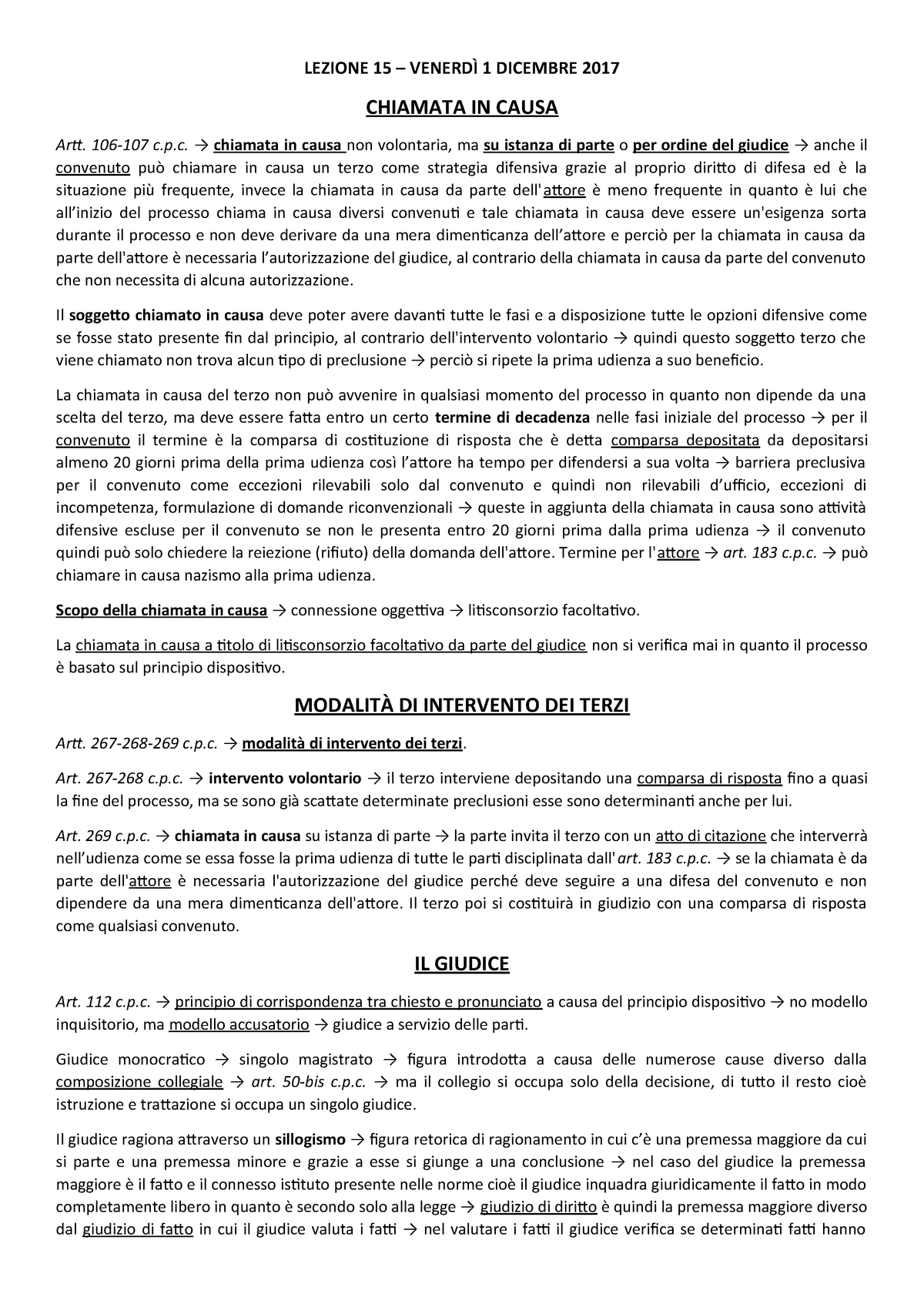 Chiamata In Causa E Intervento Volontario Giudice Lezione 15 Venerd Dicembre 2017 Chiamata In Causa Artt 106 107 Chiamata In Causa Non Volontaria Ma Su Studocu