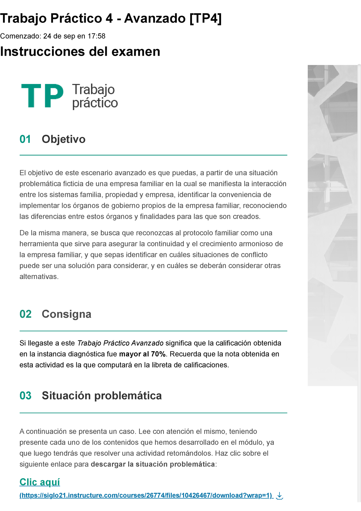 80% Examen Trabajo Práctico 4 - Avanzado [TP4] - Trabajo Práctico 4 ...