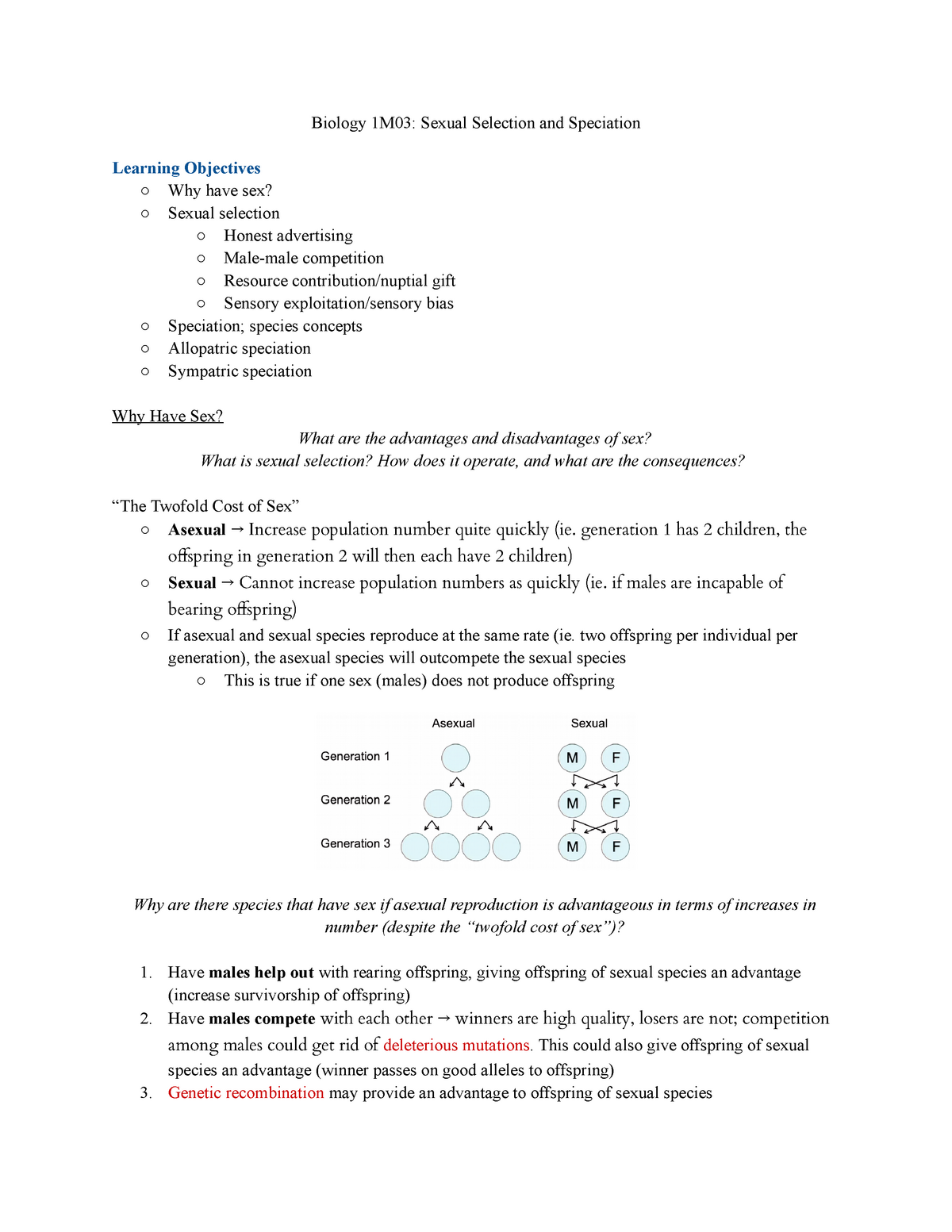 Sexual Selection And Speciation Biology 1m03 Sexual Selection And Speciation Learning 7850