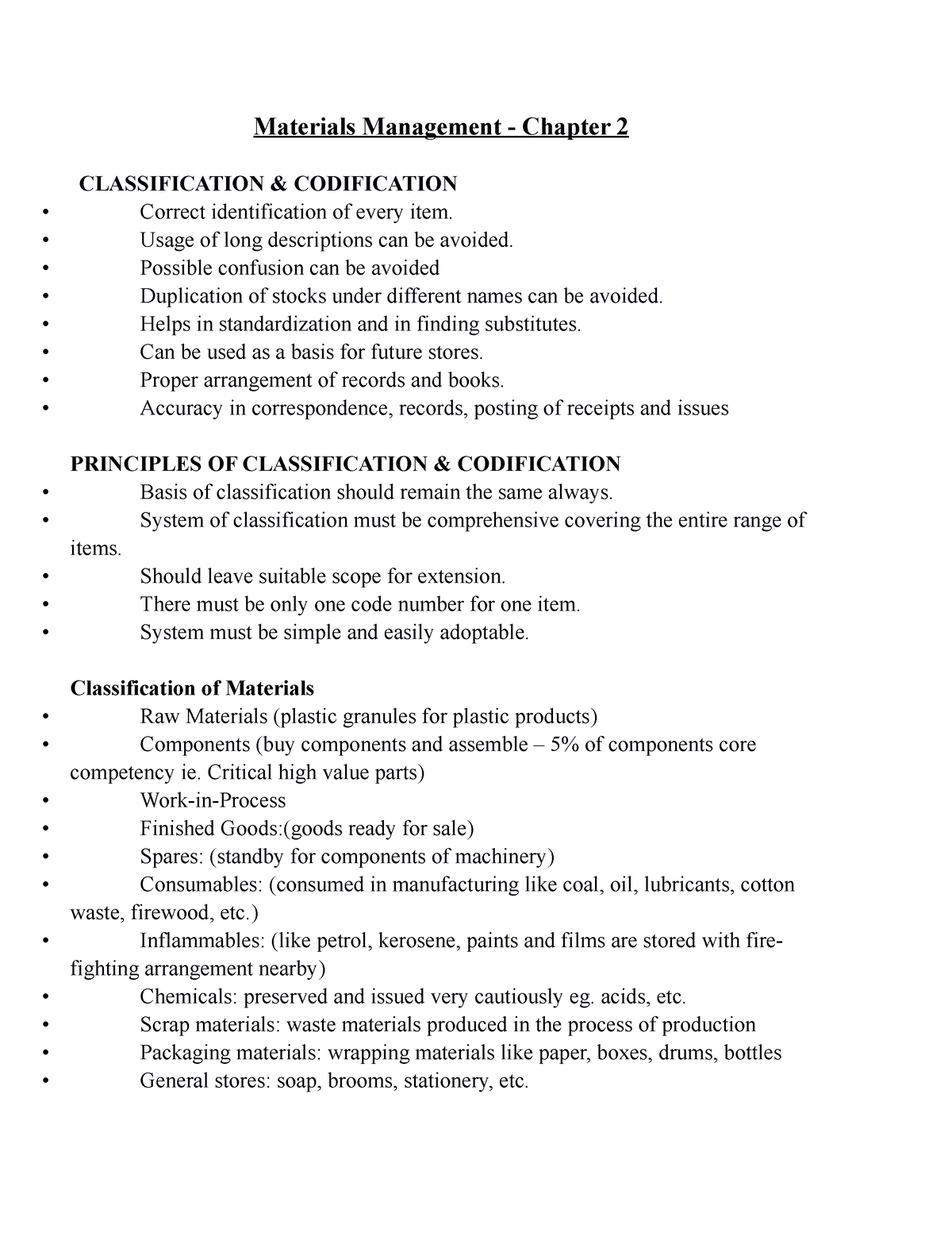 literature review of materials management