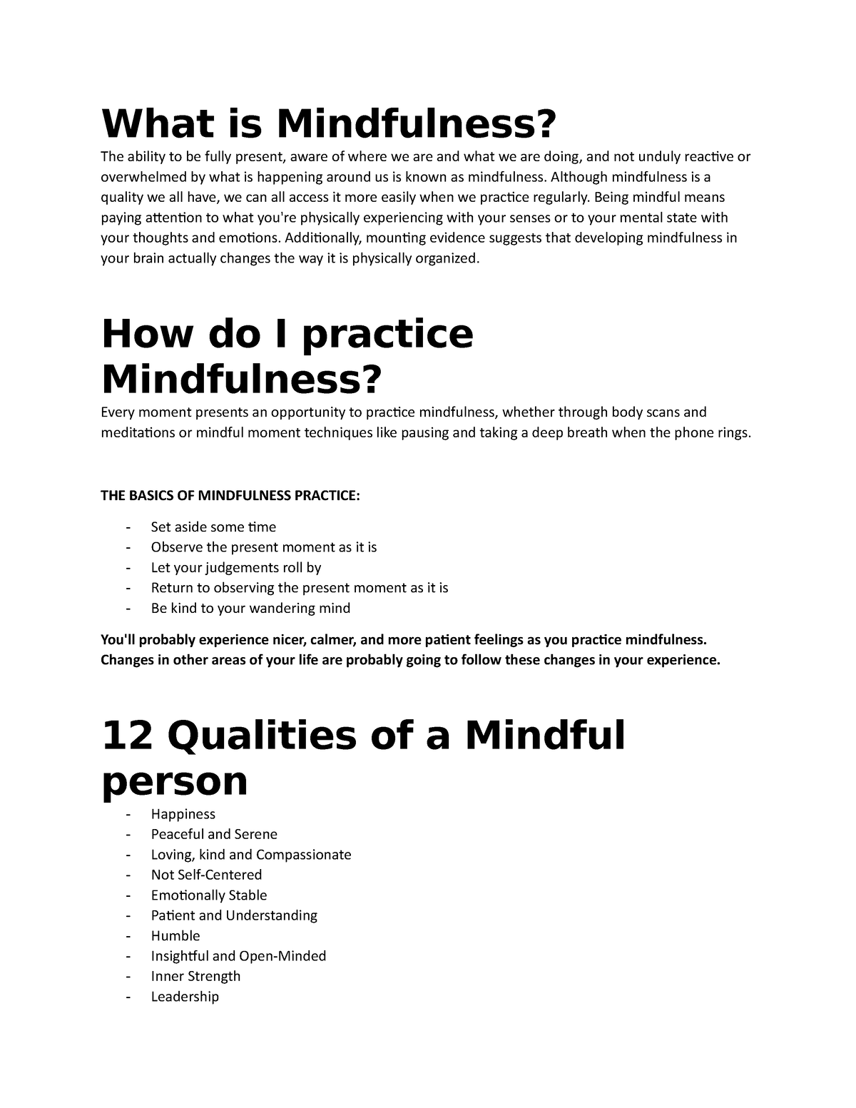 Mindfulness - Hahahahahhahahaha - What Is Mindfulness? The Ability To 